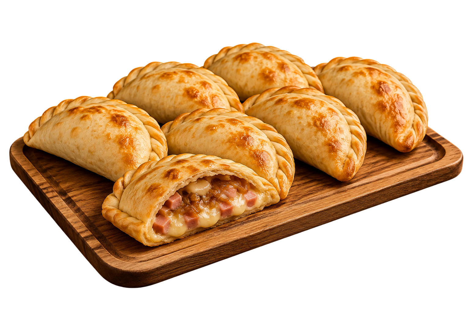 Empanadas de JyQ, muzza y cebolla caramelizada, imagen ilustrativa