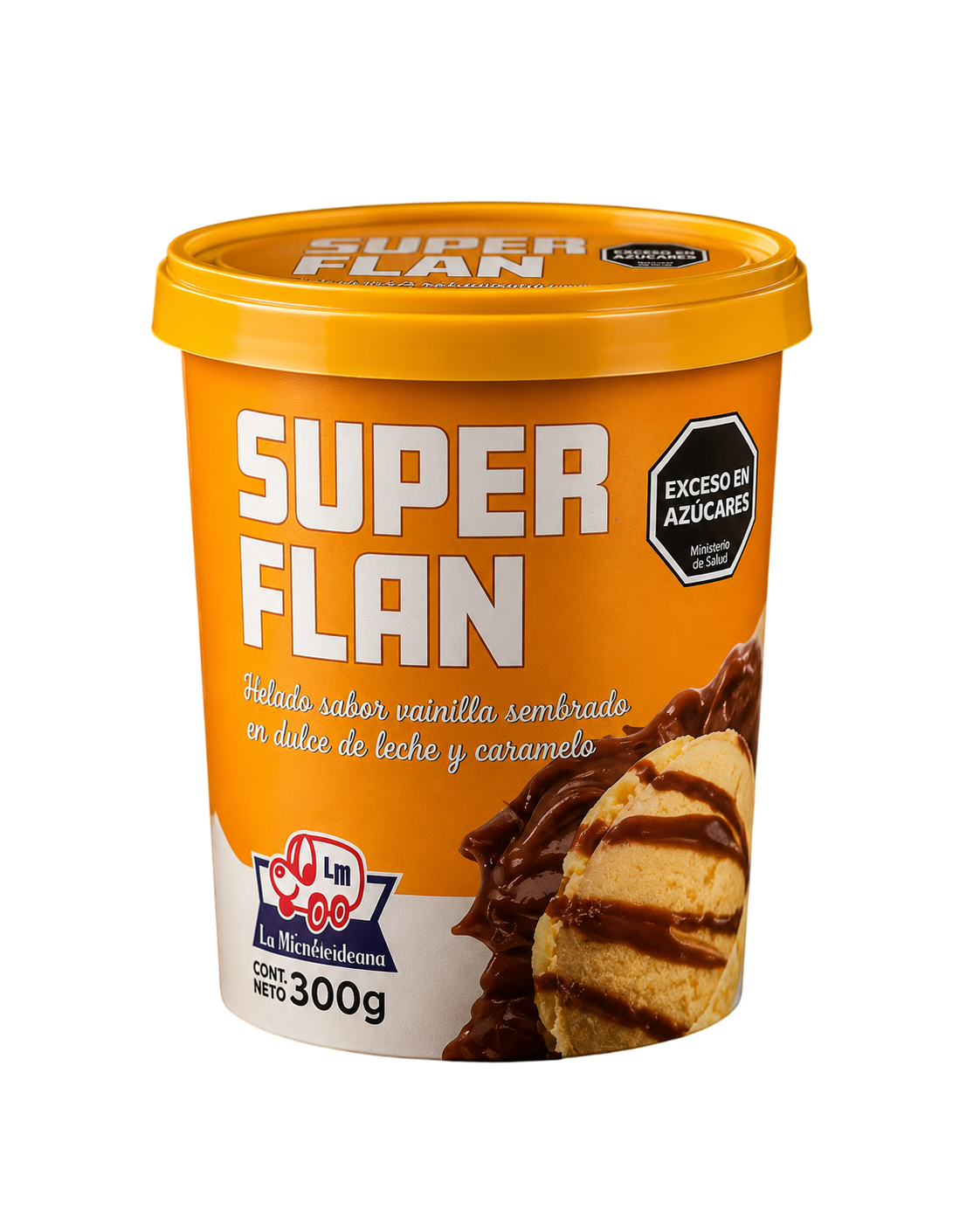 Helado Monteviana Super Flan, imagen ilustrativa