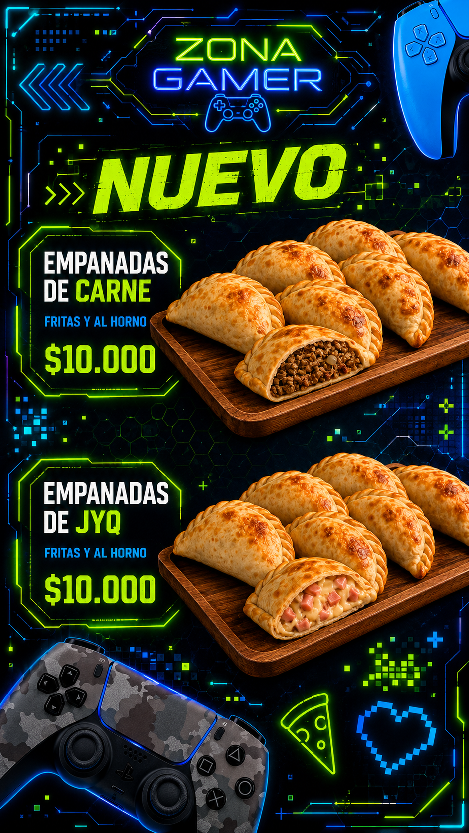 Productos de Empanadas de Zona Gamer